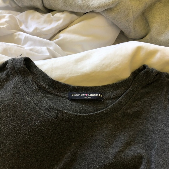 Brandy Melville grey soft tshirt top - Picture 2 of 3